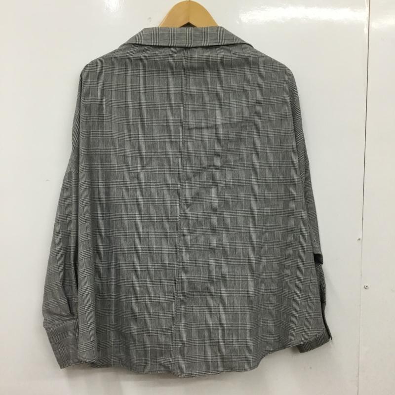 ザラ ZARA シャツ、ブラウス 長袖 長袖シャツ チェックシャツ カラーシャツ XS 総柄 白 / ホワイト / white X 黒 / ブラック / black レディース USED 古着 中古 10156821