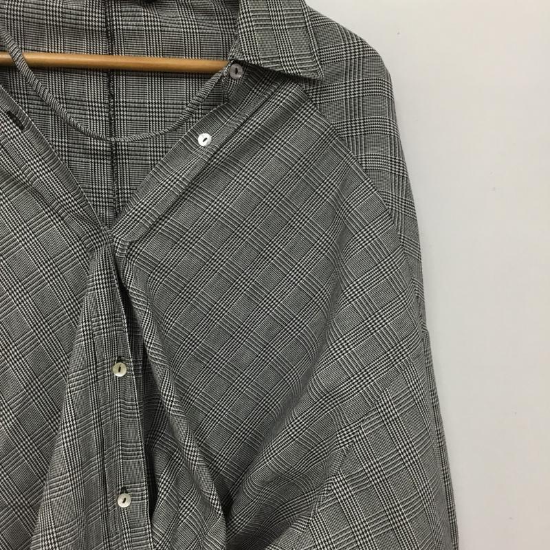 ザラ ZARA シャツ、ブラウス 長袖 長袖シャツ チェックシャツ カラーシャツ XS 総柄 白 / ホワイト / white X 黒 / ブラック / black レディース USED 古着 中古 10156821