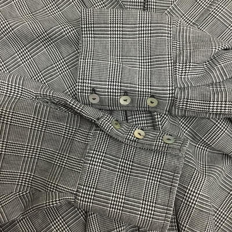 ザラ ZARA シャツ、ブラウス 長袖 長袖シャツ チェックシャツ カラーシャツ XS 総柄 白 / ホワイト / white X 黒 / ブラック / black レディース USED 古着 中古 10156821