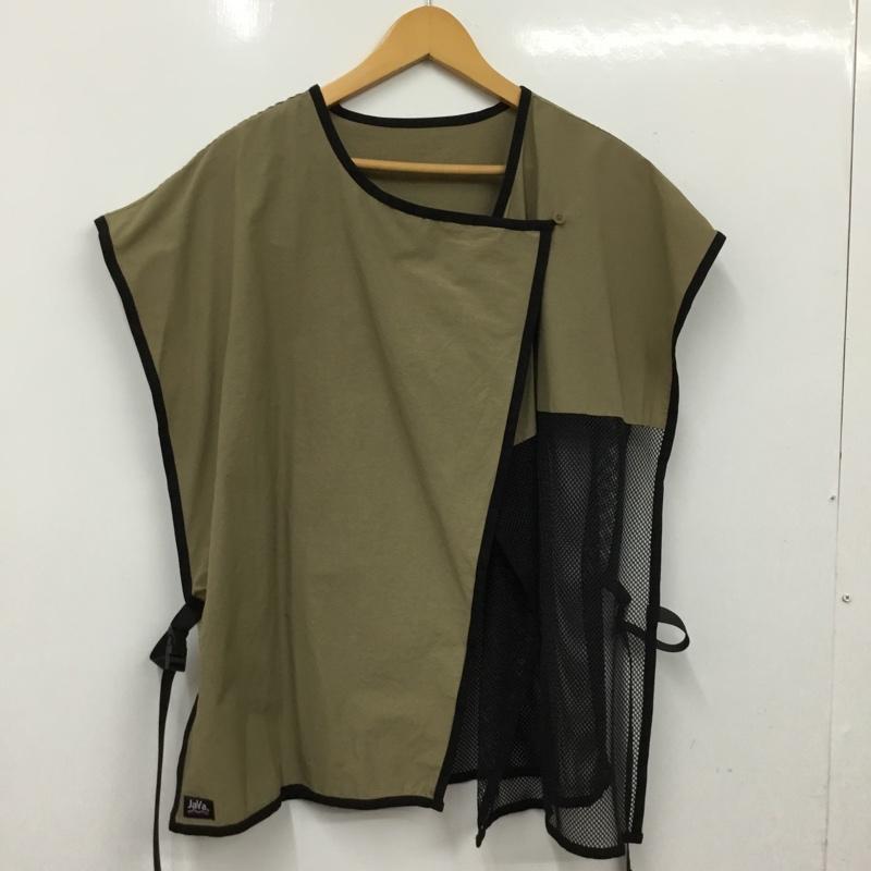 ジャバ Java ベスト ベスト ノースリーブベスト 前ボタン M 無地 カーキ / カーキ / khaki レディース USED 古着 中古 10156823