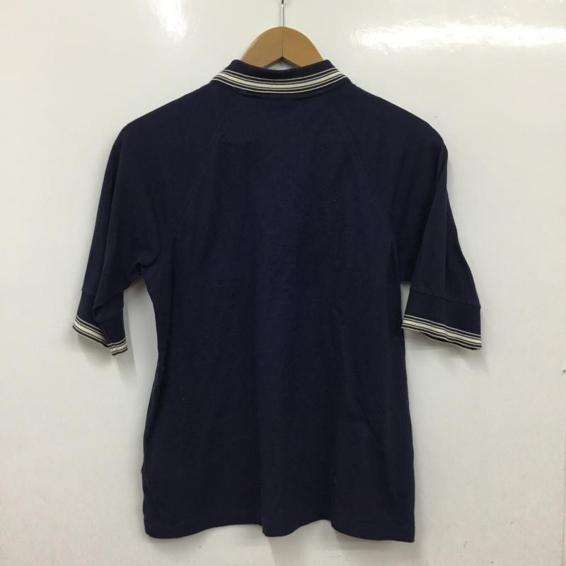 ラコステ LACOSTE ポロシャツ 半袖 半袖ポロシャツ カラーシャツ 半袖カットソー 38 ロゴ、文字 紺 / ネイビー / navy レディース USED 古着 中古 10156828