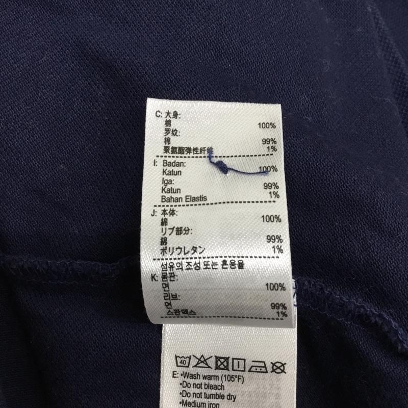 ラコステ LACOSTE ポロシャツ 半袖 半袖ポロシャツ カラーシャツ 半袖カットソー 38 ロゴ、文字 紺 / ネイビー / navy レディース USED 古着 中古 10156828