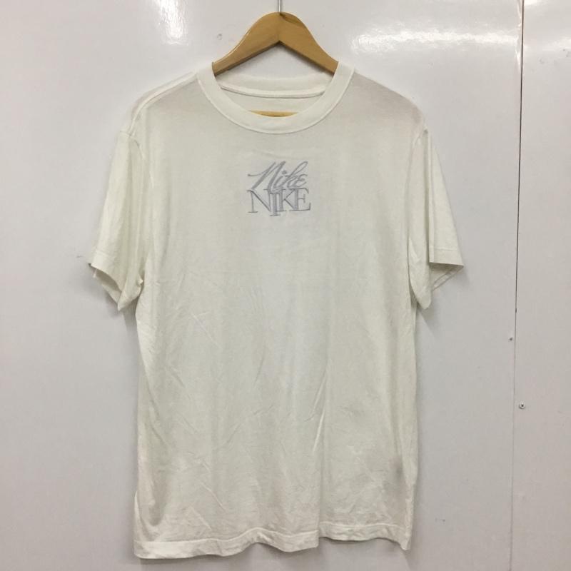 ナイキ NIKE Tシャツ 半袖 半袖カットソー プリントTシャツ クルーネックカットソー L ロゴ、文字 白 / ホワイト / white レディース USED 古着 中古 10156830