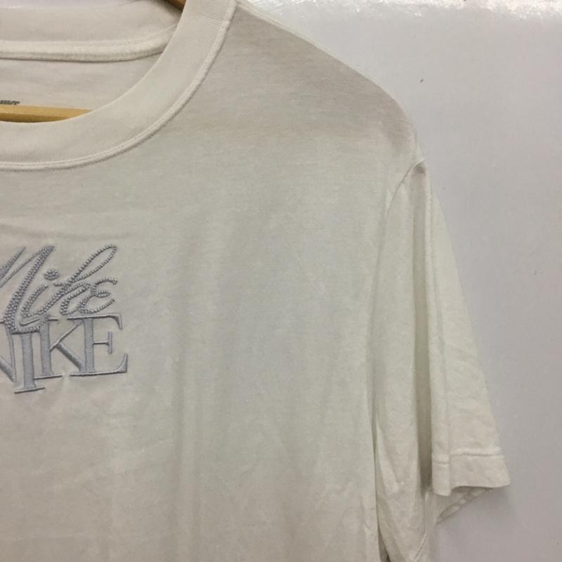 ナイキ NIKE Tシャツ 半袖 半袖カットソー プリントTシャツ クルーネックカットソー L ロゴ、文字 白 / ホワイト / white レディース USED 古着 中古 10156830