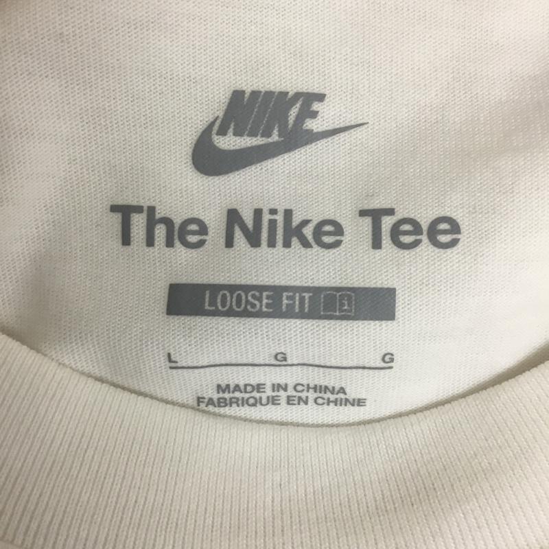ナイキ NIKE Tシャツ 半袖 半袖カットソー プリントTシャツ クルーネックカットソー L ロゴ、文字 白 / ホワイト / white レディース USED 古着 中古 10156830
