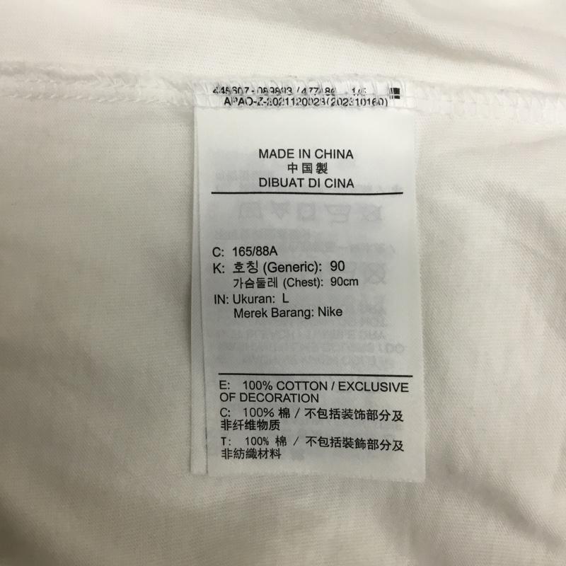 ナイキ NIKE Tシャツ 半袖 半袖カットソー プリントTシャツ クルーネックカットソー L ロゴ、文字 白 / ホワイト / white レディース USED 古着 中古 10156830