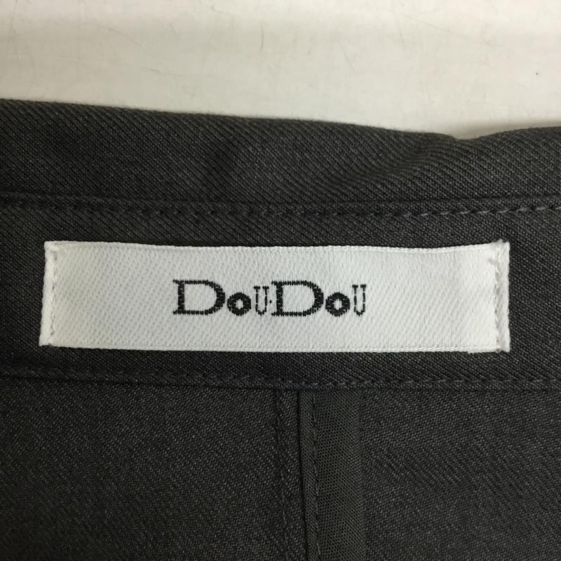 ドゥドゥ DouDou ワンピース ミニスカート 長袖ミニワンピース シャツワンピース FREE 無地 ダークグレー / ダークグレー / レディース USED 古着 中古 10156832