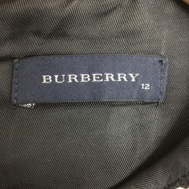 バーバリー BURBERRY ワンピース ミニスカート 半袖ミニワンピース フレアスカート プリント 白 / ホワイト / white X 黒 / ブラック / black レディース USED 古着 中古 10156835