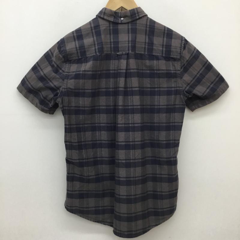 ハーレー Hurley シャツ、ブラウス 半袖 Hurley 半袖シャツ チェック柄 S チェック 紺 / ネイビー / navy X チャコールグレー / チャコールグレー / メンズ USED 古着 中古 10156837