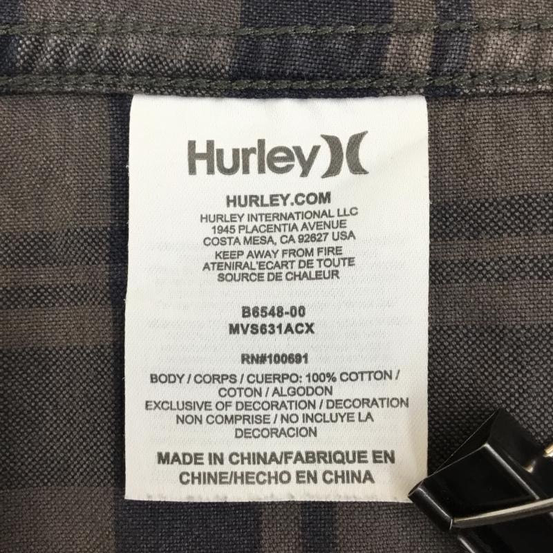 ハーレー Hurley シャツ、ブラウス 半袖 Hurley 半袖シャツ チェック柄 S チェック 紺 / ネイビー / navy X チャコールグレー / チャコールグレー / メンズ USED 古着 中古 10156837