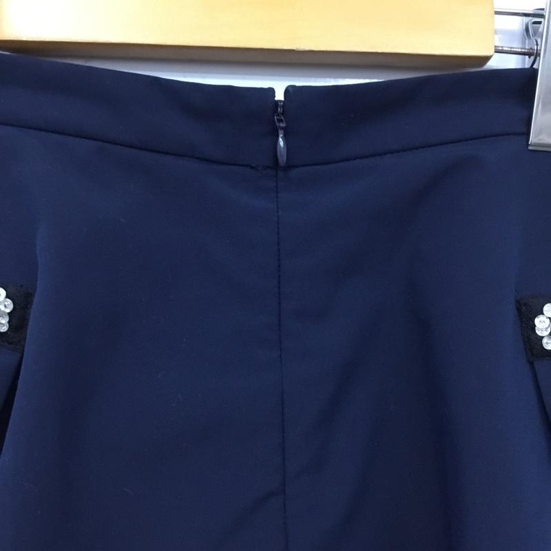 トランテアンソンドゥモード 31 Sons de mode スカート ひざ丈スカート ひざ丈スカート フレアスカート 36 無地 紺 / ネイビー / navy レディース USED 古着 中古 10156839