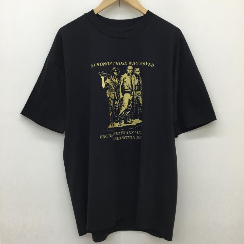ヘインズ HANES Tシャツ 半袖 Hanes 半袖 Tシャツ ベトナム戦争 慰霊碑 兵士 XL プリント 黒 / ブラック / black メンズ USED 古着 中古 10156840