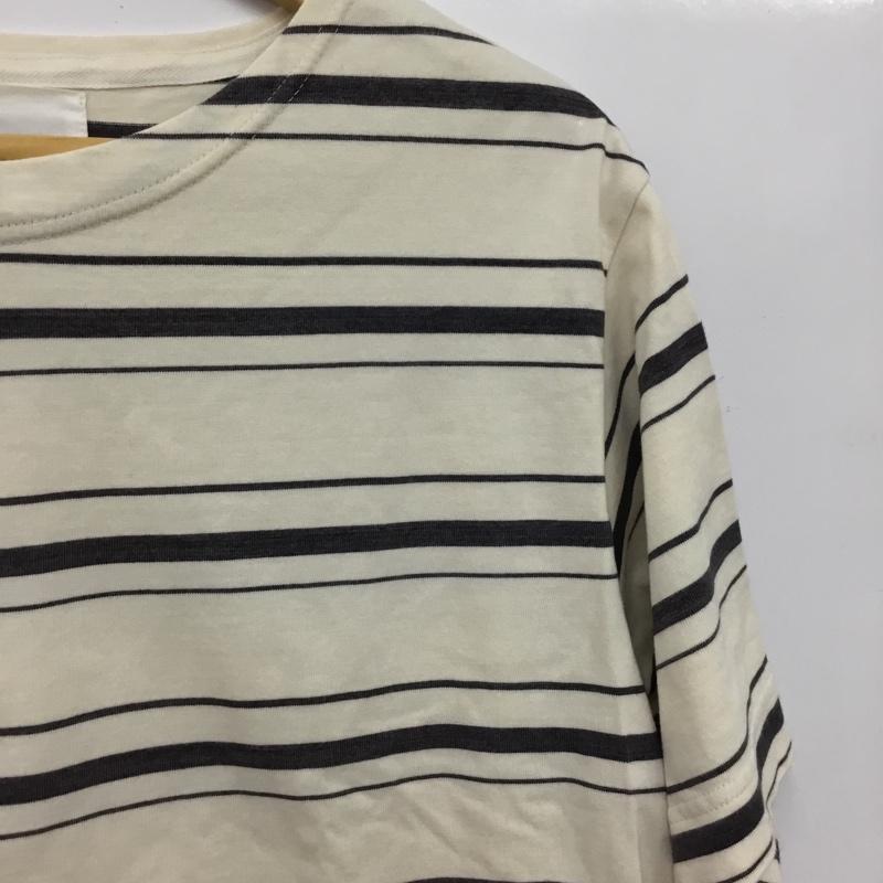 エムエイチエル MHL. Tシャツ 半袖 半袖カットソー プリントTシャツ クルーネックカットソー 2 ボーダー柄 アイボリー / アイボリー / レディース USED 古着 中古 10156843