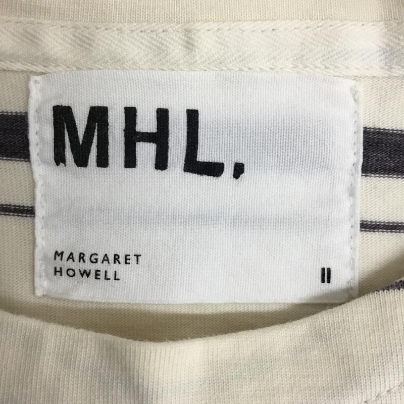 エムエイチエル MHL. Tシャツ 半袖 半袖カットソー プリントTシャツ クルーネックカットソー 2 ボーダー柄 アイボリー / アイボリー / レディース USED 古着 中古 10156843