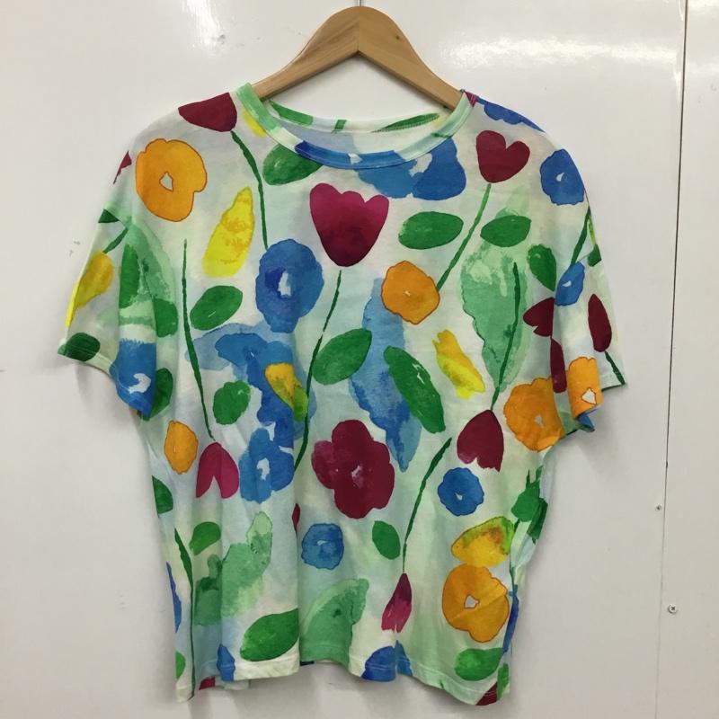 ザラ ZARA Tシャツ 半袖 半袖カットソー プリントTシャツ クルーネックカットソー プリント マルチカラー / マルチカラー / multicolor レディース USED 古着 中古 10156844