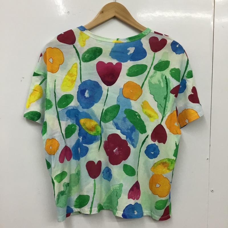 ザラ ZARA Tシャツ 半袖 半袖カットソー プリントTシャツ クルーネックカットソー プリント マルチカラー / マルチカラー / multicolor レディース USED 古着 中古 10156844