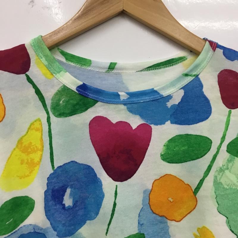 ザラ ZARA Tシャツ 半袖 半袖カットソー プリントTシャツ クルーネックカットソー プリント マルチカラー / マルチカラー / multicolor レディース USED 古着 中古 10156844