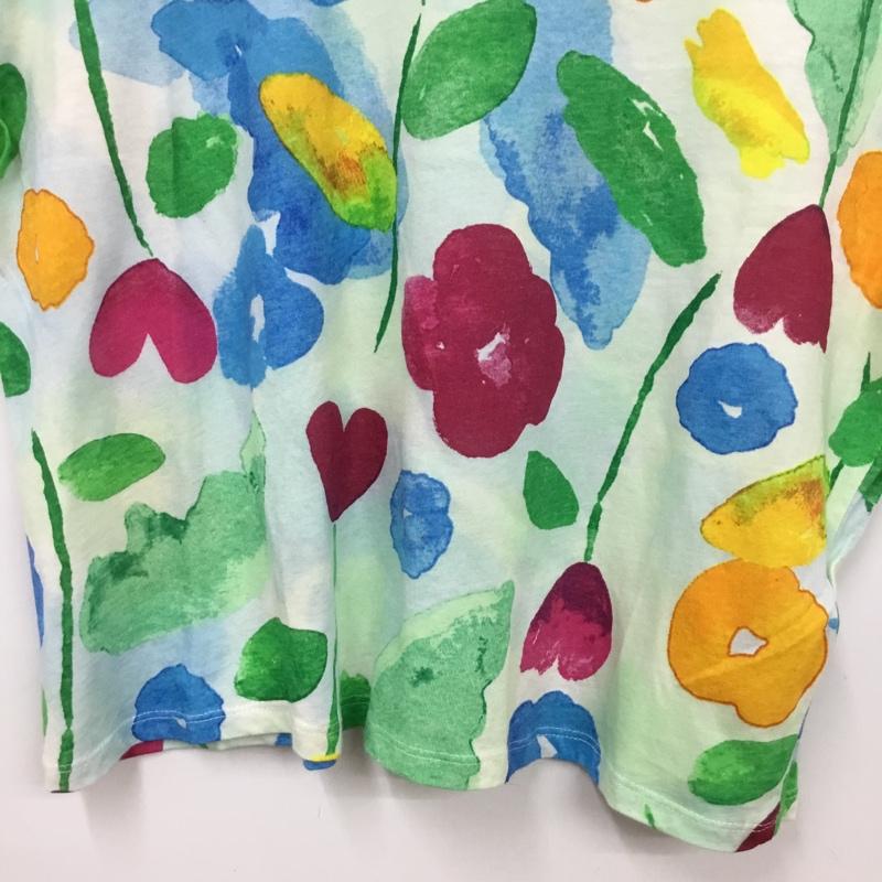 ザラ ZARA Tシャツ 半袖 半袖カットソー プリントTシャツ クルーネックカットソー プリント マルチカラー / マルチカラー / multicolor レディース USED 古着 中古 10156844