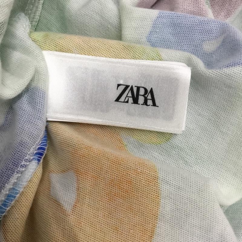 ザラ ZARA Tシャツ 半袖 半袖カットソー プリントTシャツ クルーネックカットソー プリント マルチカラー / マルチカラー / multicolor レディース USED 古着 中古 10156844