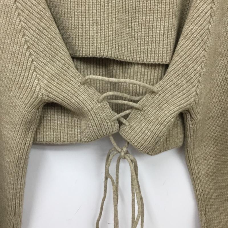 ナイスクラップ NICE CLAUP ニット、セーター 長袖 長袖ニットカットソー クルーネック セーター M 無地 ベージュ / ベージュ / beige レディース USED 古着 中古 10156846