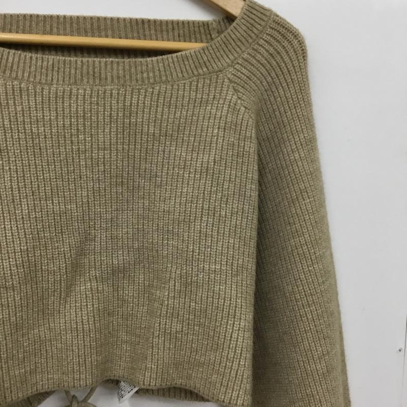 ナイスクラップ NICE CLAUP ニット、セーター 長袖 長袖ニットカットソー クルーネック セーター M 無地 ベージュ / ベージュ / beige レディース USED 古着 中古 10156846
