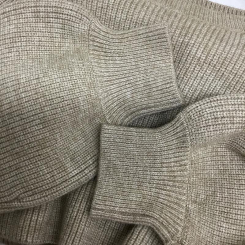 ナイスクラップ NICE CLAUP ニット、セーター 長袖 長袖ニットカットソー クルーネック セーター M 無地 ベージュ / ベージュ / beige レディース USED 古着 中古 10156846