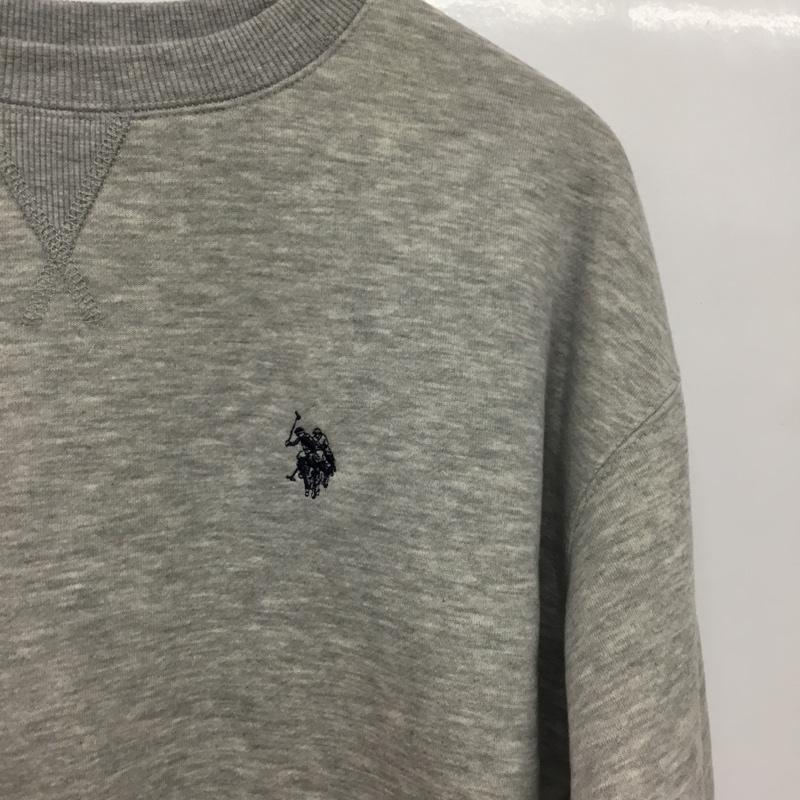 ユーエスポロアッスン U.S.POLO ASSN. トレーナー 長袖 長袖トレーナー スウェット クルーネック プルオーバー FREE ロゴ、文字 灰 / グレー / gray レディース USED 古着 中古 10156847