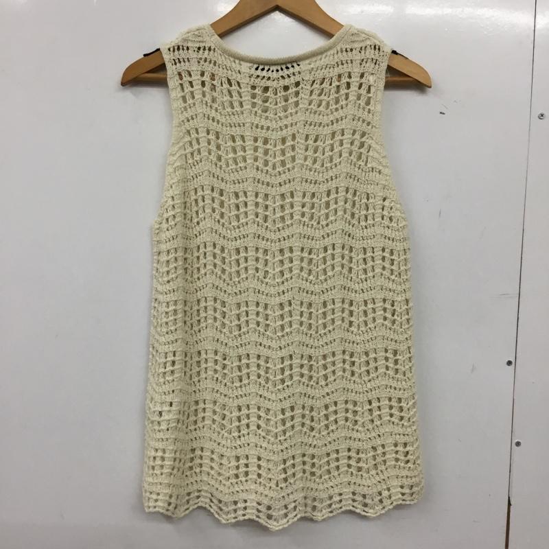 ザラ ZARA ベスト ベスト ニットベスト プルオーバーニットベスト M  アイボリー / アイボリー / レディース USED 古着 中古 10156853