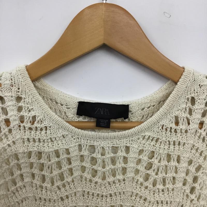 ザラ ZARA ベスト ベスト ニットベスト プルオーバーニットベスト M  アイボリー / アイボリー / レディース USED 古着 中古 10156853