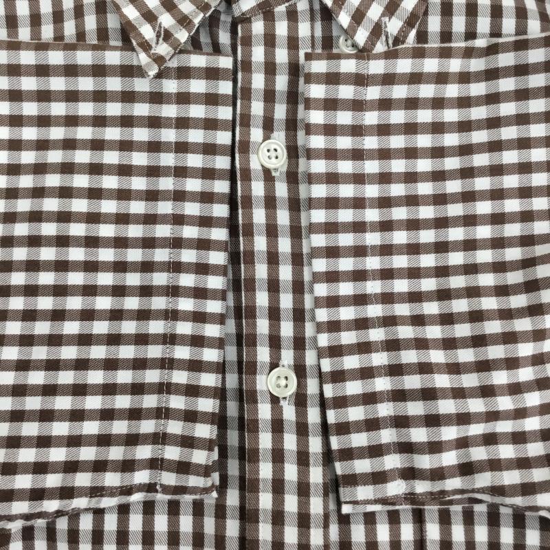 フリークスストア FREAK S STORE シャツ、ブラウス 半袖 FREAK’S STORE 半袖シャツ ギンガムチェック 182-1053 S チェック 茶 / ブラウン / brown X 白 / ホワイト / white メンズ USED 古着 中古 10156854