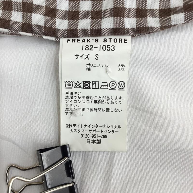 フリークスストア FREAK S STORE シャツ、ブラウス 半袖 FREAK’S STORE 半袖シャツ ギンガムチェック 182-1053 S チェック 茶 / ブラウン / brown X 白 / ホワイト / white メンズ USED 古着 中古 10156854