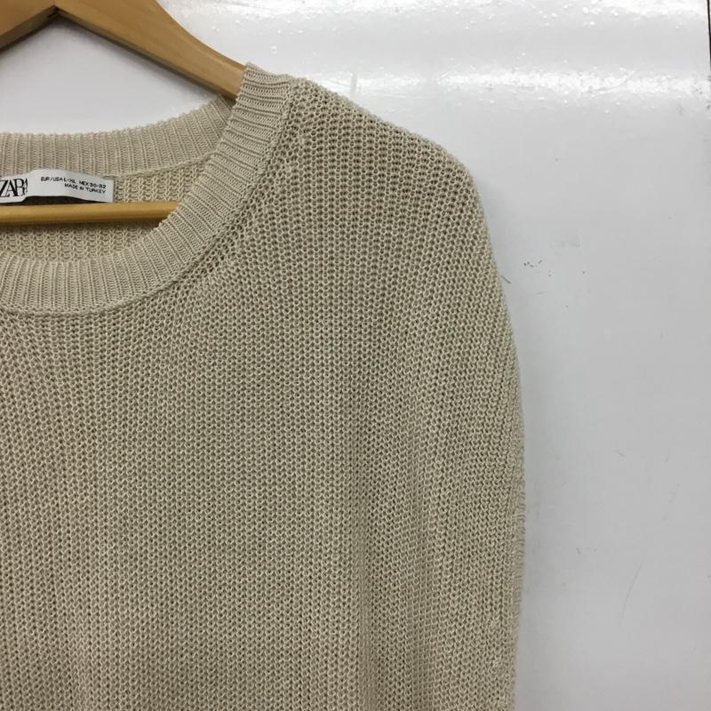ザラ ZARA ベスト ベスト ニットベスト ノースリーブカットソー プルオーバー L 無地 アイボリー / アイボリー / レディース USED 古着 中古 10156856
