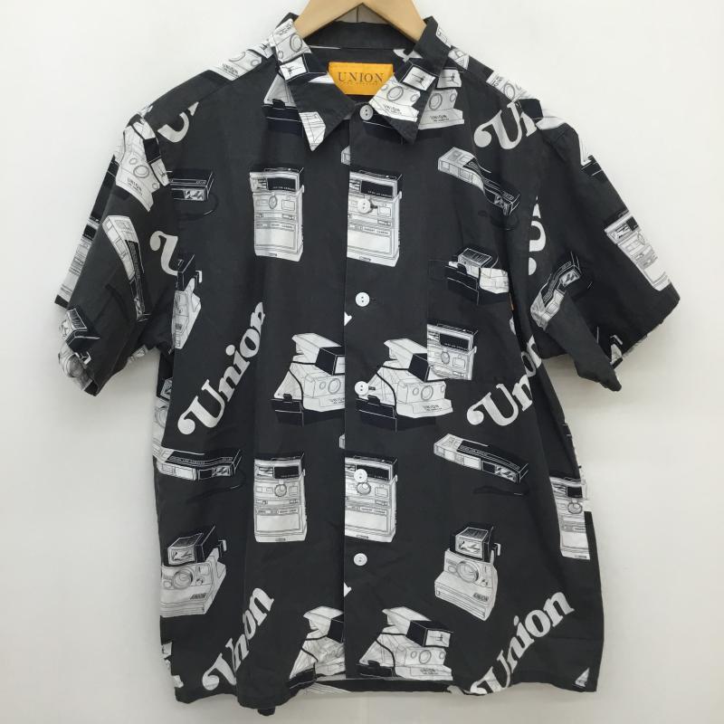 ユニオン UNION シャツ、ブラウス 半袖 UNION 22SS SNAPSHOT SHIRT BLACK 4 総柄 黒 / ブラック / black メンズ USED 古着 中古 10156857