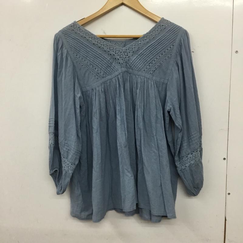 ケービーエフ KBF シャツ、ブラウス 七分袖 半袖シャツ 無地シャツ ONE SIZE 無地 水色 / ライトブルー / レディース USED 古着 中古 10156859