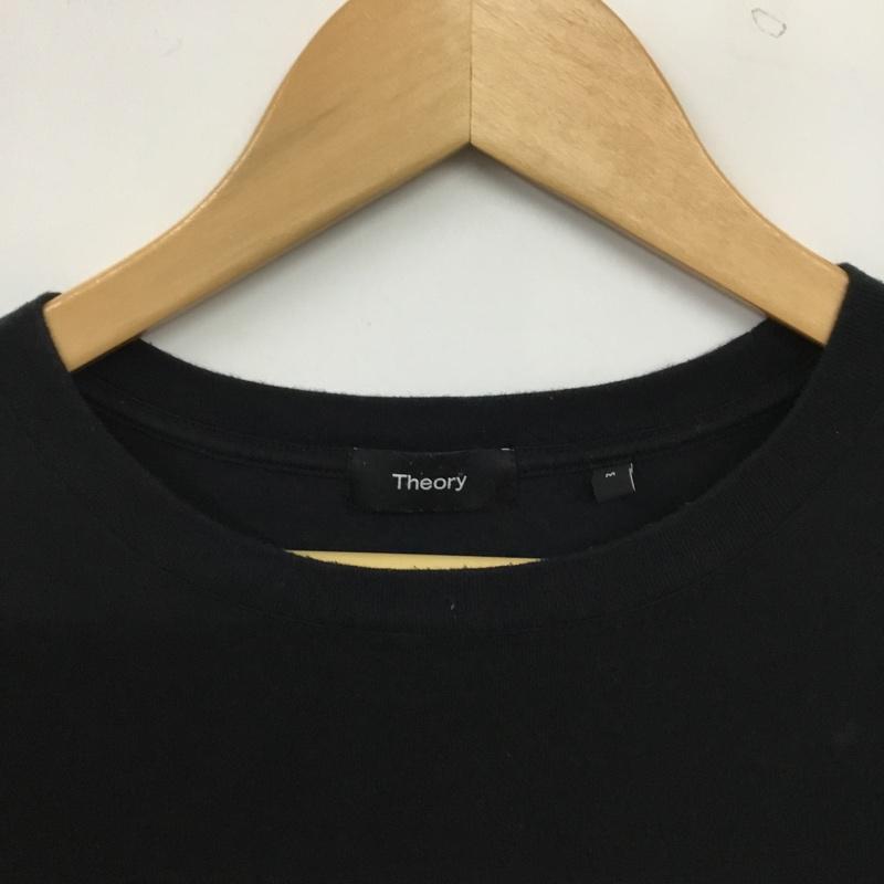 セオリー theory Tシャツ 半袖 半袖カットソー プリントTシャツ クルーネックカットソー M ロゴ、文字 黒 / ブラック / black メンズ USED 古着 中古 10156863