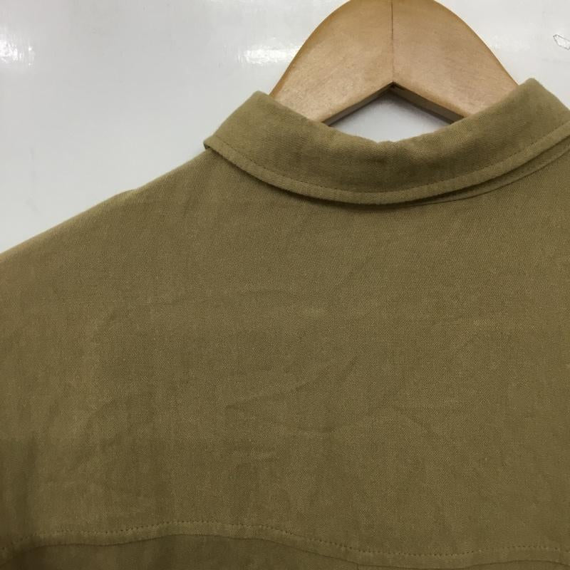 ケービーエフ KBF ワンピース ひざ丈スカート 長袖シャツワンピース フロントボタン ロングワンピース ONE SIZE 無地 ベージュ / ベージュ / beige レディース USED 古着 中古 10156865