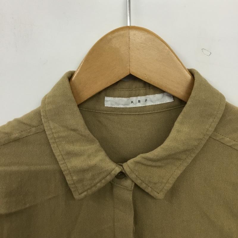 ケービーエフ KBF ワンピース ひざ丈スカート 長袖シャツワンピース フロントボタン ロングワンピース ONE SIZE 無地 ベージュ / ベージュ / beige レディース USED 古着 中古 10156865