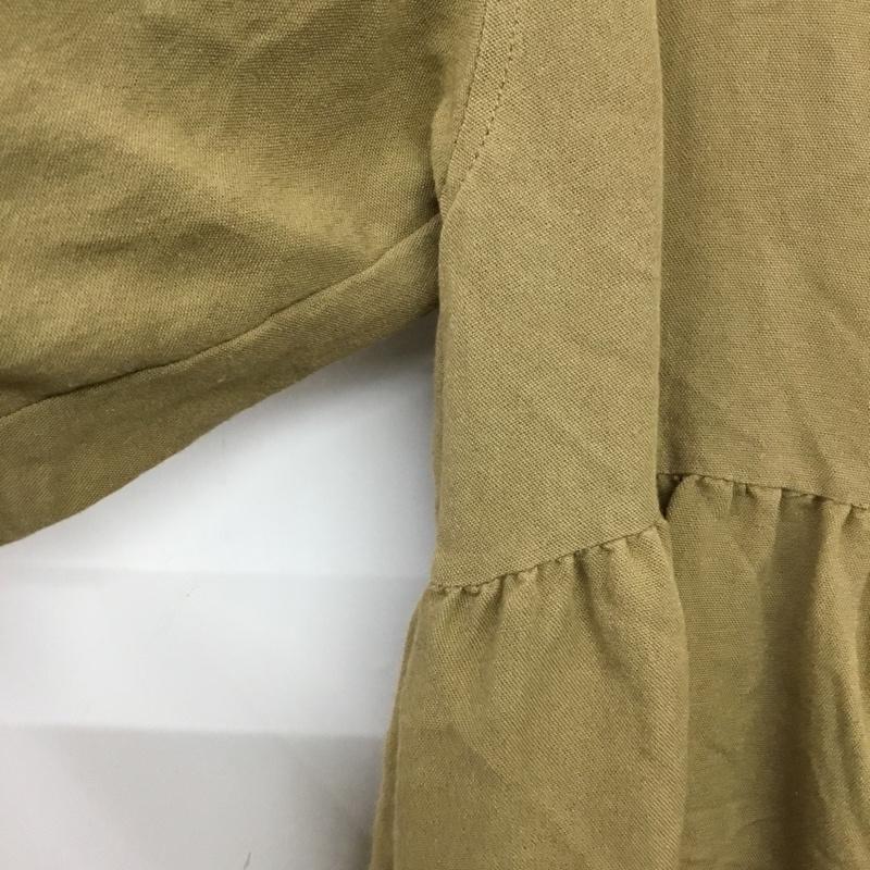 ケービーエフ KBF ワンピース ひざ丈スカート 長袖シャツワンピース フロントボタン ロングワンピース ONE SIZE 無地 ベージュ / ベージュ / beige レディース USED 古着 中古 10156865