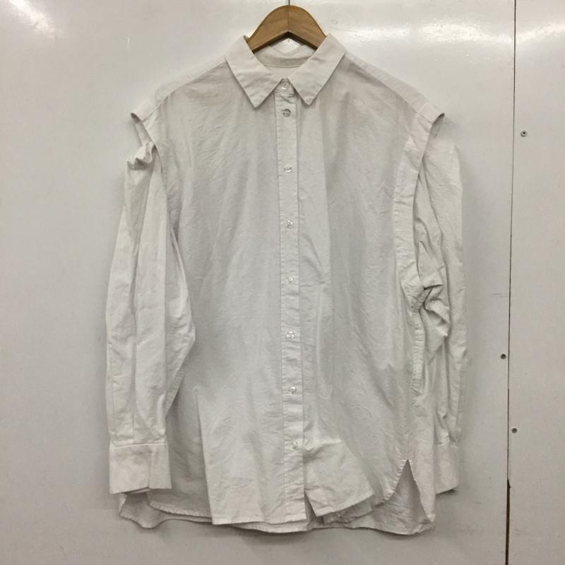 ローリーズファーム LOWRYS FARM シャツ、ブラウス 長袖 長袖シャツ 無地シャツ カラーシャツ FREE 無地 白 / ホワイト / white レディース USED 古着 中古 10156867