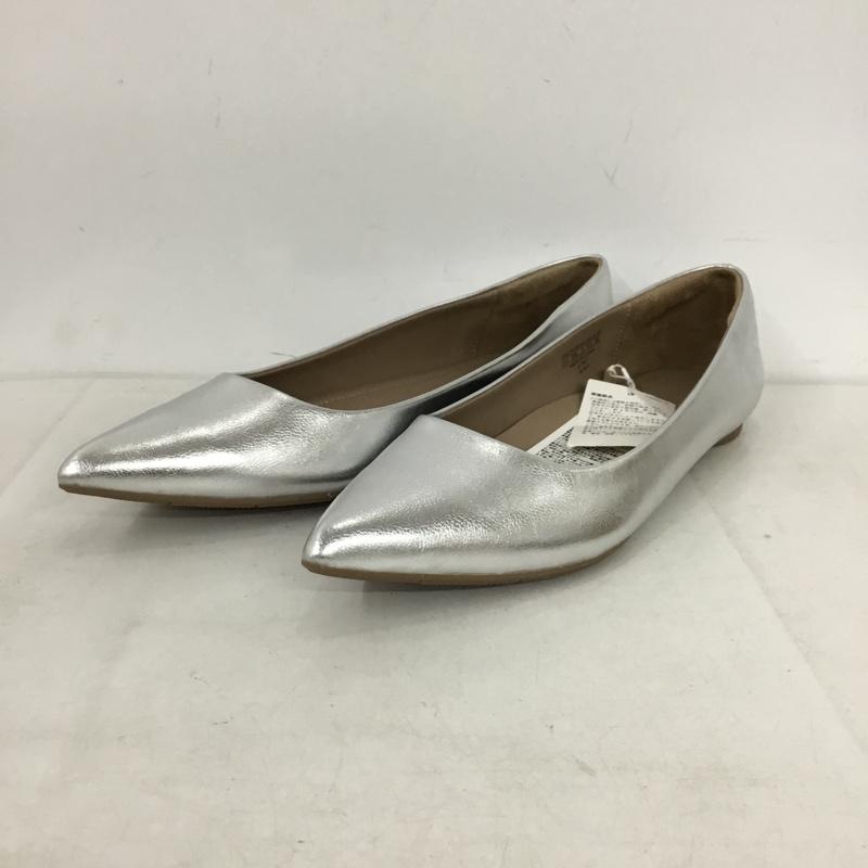 ユニクロ UNIQLO パンプス パンプス ポインテッドトゥ フラットシューズ タグ付き 25cm 25.0cm 無地 銀 / シルバー / silver color レディース USED 古着 中古 10156876