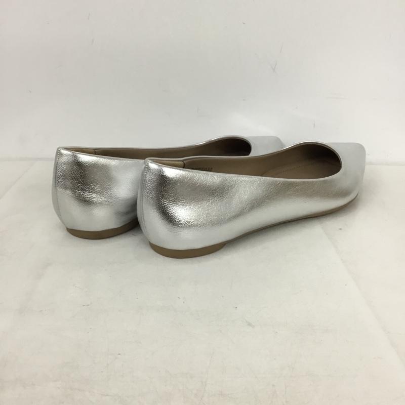 ユニクロ UNIQLO パンプス パンプス ポインテッドトゥ フラットシューズ タグ付き 25cm 25.0cm 無地 銀 / シルバー / silver color レディース USED 古着 中古 10156876