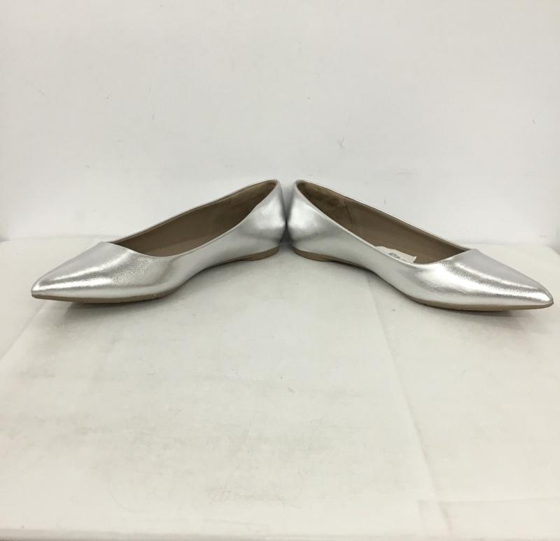 ユニクロ UNIQLO パンプス パンプス ポインテッドトゥ フラットシューズ タグ付き 25cm 25.0cm 無地 銀 / シルバー / silver color レディース USED 古着 中古 10156876