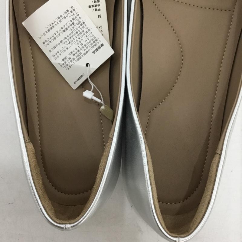 ユニクロ UNIQLO パンプス パンプス ポインテッドトゥ フラットシューズ タグ付き 25cm 25.0cm 無地 銀 / シルバー / silver color レディース USED 古着 中古 10156876