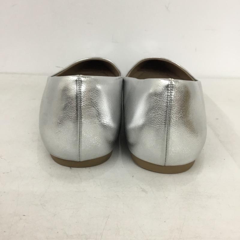 ユニクロ UNIQLO パンプス パンプス ポインテッドトゥ フラットシューズ タグ付き 25cm 25.0cm 無地 銀 / シルバー / silver color レディース USED 古着 中古 10156876