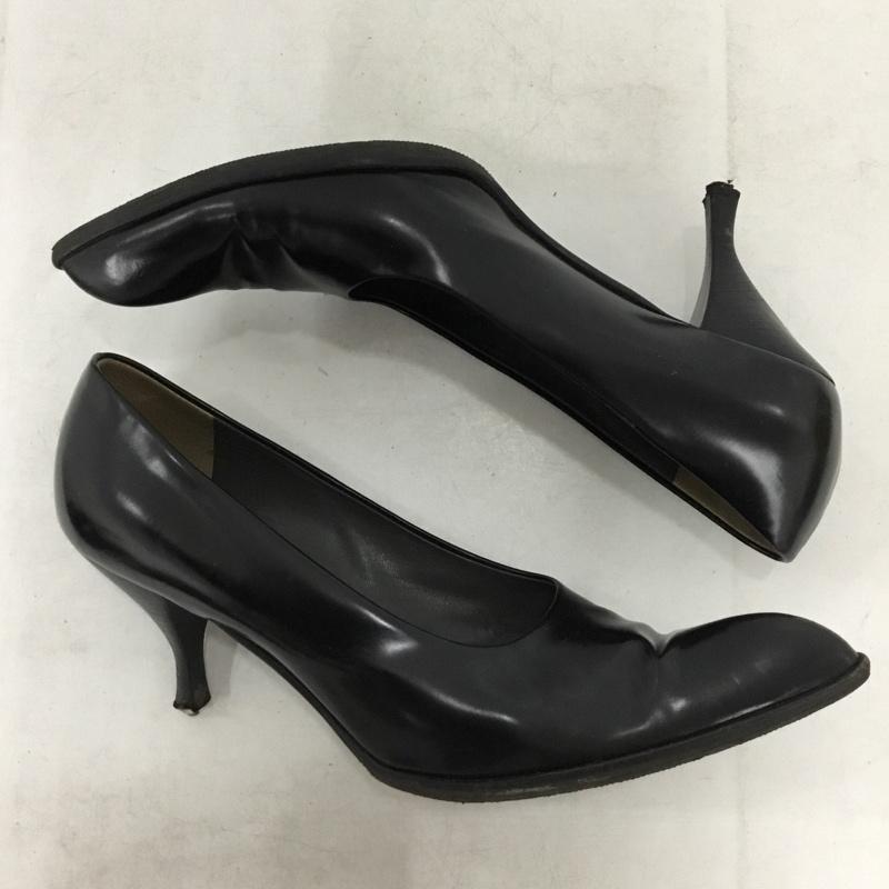 ミュウミュウ miu miu パンプス パンプス ハイヒール ポインテッドトゥ 38.5 イタリア製 箱有 無地 黒 / ブラック / black レディース USED 古着 中古 10156880