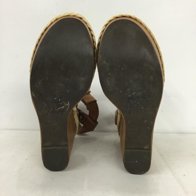 バーバリーブルーレーベル BURBERRY BLUE LABEL サンダル サンダル ウェッジソール 5 箱有 無地 茶 / ブラウン / brown レディース USED 古着 中古 10156883