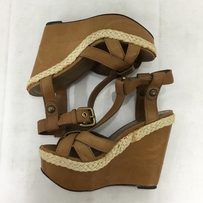 バーバリーブルーレーベル BURBERRY BLUE LABEL サンダル サンダル ウェッジソール 5 箱有 無地 茶 / ブラウン / brown レディース USED 古着 中古 10156883