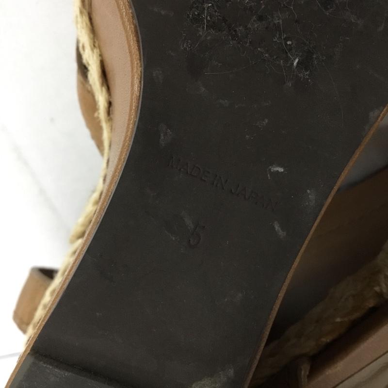 バーバリーブルーレーベル BURBERRY BLUE LABEL サンダル サンダル ウェッジソール 5 箱有 無地 茶 / ブラウン / brown レディース USED 古着 中古 10156883