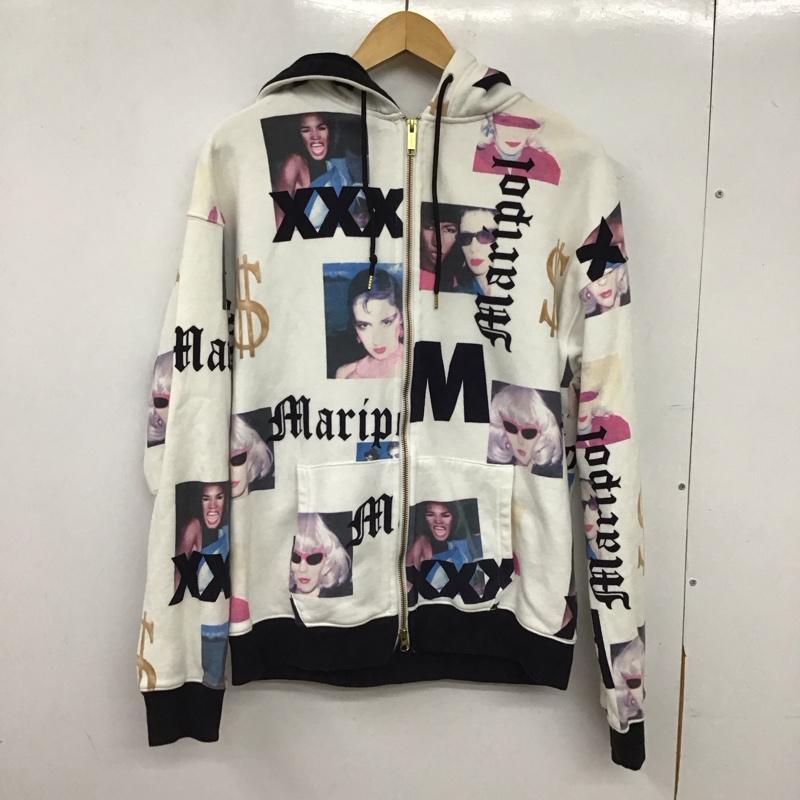 ジョイリッチ JOYRICH パーカー 長袖 ジップアップパーカー 長袖パーカー カジュアルジャケット M プリント 白 / ホワイト / white レディース USED 古着 中古 10156884