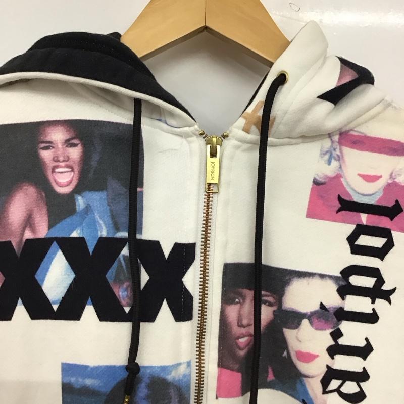 ジョイリッチ JOYRICH パーカー 長袖 ジップアップパーカー 長袖パーカー カジュアルジャケット M プリント 白 / ホワイト / white レディース USED 古着 中古 10156884
